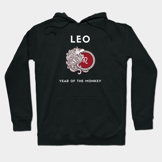 LEO / Year of the MONKEY Hoodie by KadyMageInk